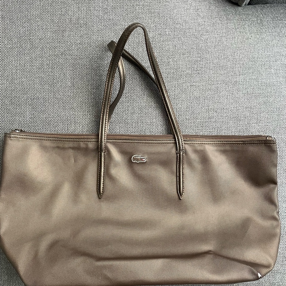 Lacoste bronze tote bag
